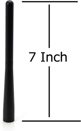 Miniatura 3 de iJDMTOY Juego de antena de radio corta de 7 pulgadas compatible con Ford Toyota Dodge/RAM, Nissan Trucks, acabado negro mate