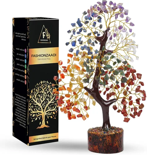 FASHIONZAADI Árbol de cristal curativo de 7 chakras, árbol de la vida de cristal para decoración del hogar, decoración de escritorio de oficina,