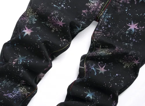 Miniatura 17 de Baylvn - Pantalones de mezclilla entallados y estampados para hombre con corte recto
