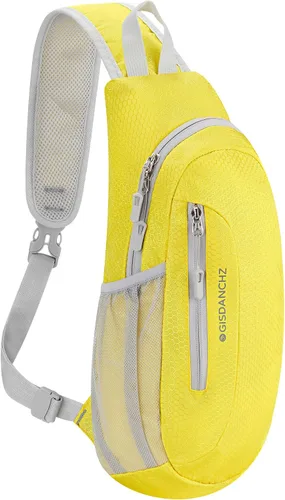 Miniatura 11 de Gisdanchz Bolso bandolera unisex con diseño de panal de abeja, jacquard, pequeña, delgada, bandolera, bolsa de pecho para senderismo y viajes