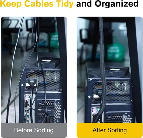 Miniatura 5 de Protectores de cables contra mascotas que no mastican, ultra duradero, protector de cable para mascotas, funda flexible para cables para TV