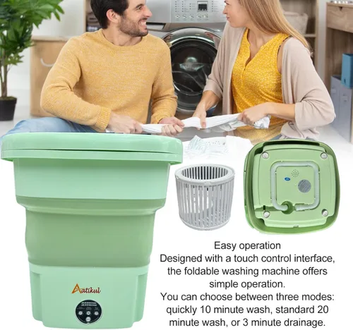 Miniatura 7 de Lavadora portátil mejorada, mini lavadora de 15 L, nuevo interruptor, lavadora plegable de ropa interior, ropa para bebés y ropa pequeña, adecuada