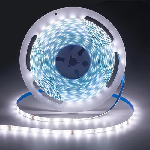 Miniatura 26 de Resistente al agua IP65, tira de luz LED flexible impermeable de 12 V, tiras de luz LED cortables de 16.4 pies, 300 unidades de cadena de Blanco
