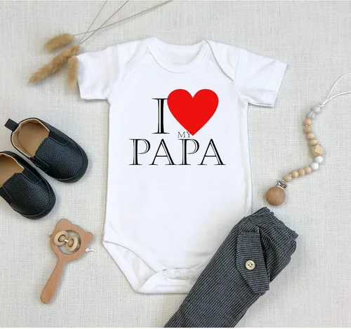 Miniatura 3 de TripleBDesigns I Love My Papa Lindo Grandpa Baby Body recién nacido Baby Shower Mameluco regalo
