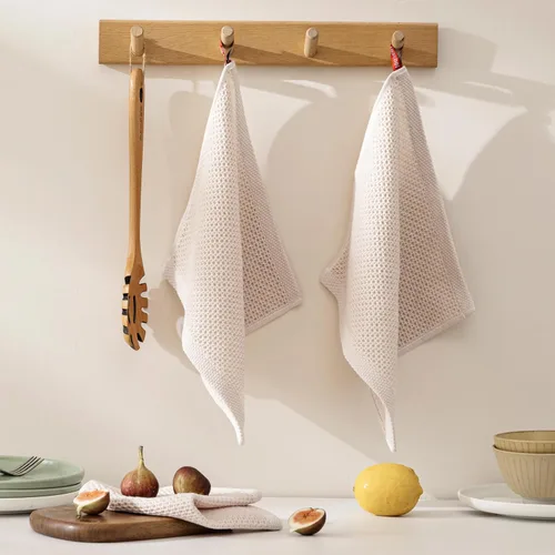 Miniatura 7 de joybest Paños de cocina de algodón, paquete de 8 paños de cocina de tejido de gofre, ultra suaves, absorbentes, paños de secado rápido, trapos