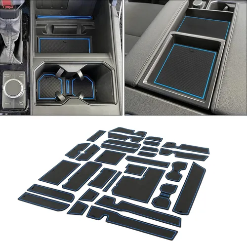 Miniatura 7 de JDMCAR - Accesorios de revestimiento compatibles con Toyota Tundra 2022-2023 2024 2025 2026, kit de soporte para tazas y bolsillo para puerta