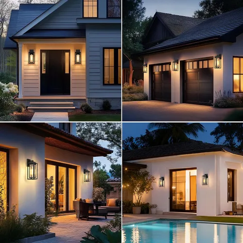 Miniatura 8 de WIHTU Lámpara de pared exterior con sensor de movimiento, lámpara de pared para exteriores con ondas de agua, paquete de 2 luces de pared
