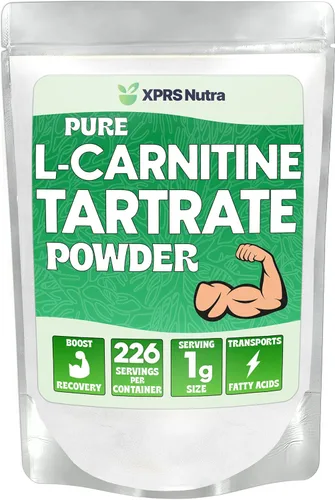 XPRS Nutra L Carnitina L Tartrato en polvo – Tartrato de carnitina L pura de primera calidad – L-Carnitina – Polvo de carnitina L a granel vegano –