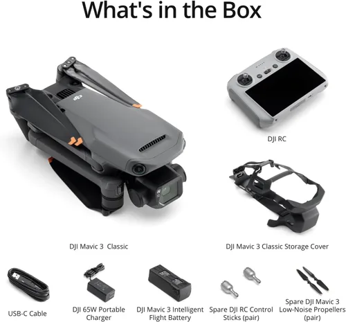 Miniatura 5 de DJI Mavic 3 Classic (DJI RC), dron con cámara Hasselblad CMOS 4/3, video HD 5.1K, tiempo de vuelo de 46 minutos, detección omnidireccional