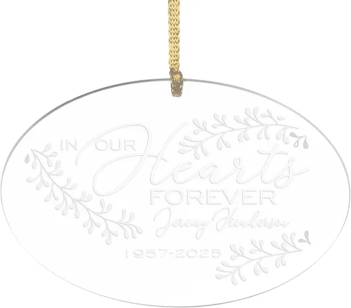 Miniatura 20 de Let's Make Memories Adorno de Navidad Personalizado - Conmemorativo - Condolencias - Adorno de Recuerdo de Navidad 2025 - Acrílico Redondo