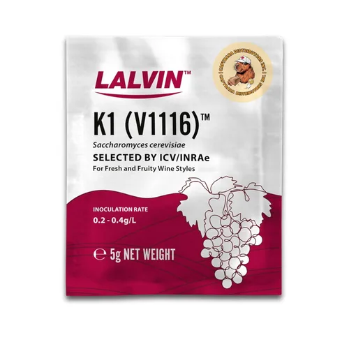 Miniatura 2 de Levadura de vino Lalvin K1-V1116 (paquete de 10) - Haz vino, sidra, aguamiel y kombucha en casa - Sobres de 5 g - Saccharomyces cerevisiae - Vendido