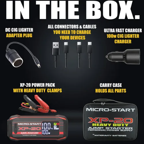 Miniatura 6 de Antigravity Batteries: Arrancador de 2000 A – Paquete de refuerzo de batería de litio de 12 V, caja de arranque portátil, para motores de hasta 10.0
