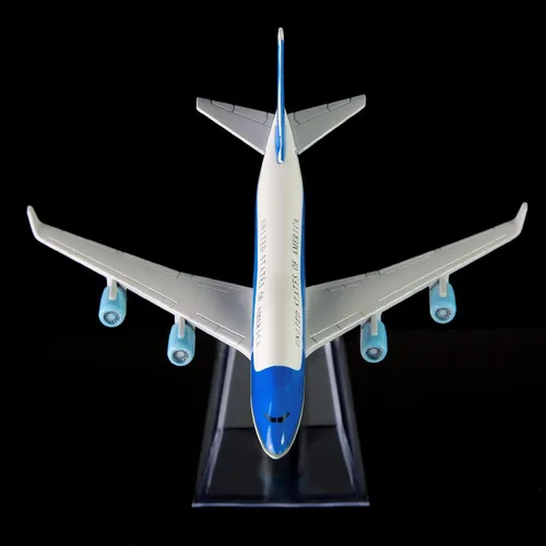 Miniatura 2 de 24-Hours The Air Force One 747 Modelo de Avión de Metal de Aleación 747 Regalo de Cumpleaños Modelos de Aviones Regalo de Navidad 1:400