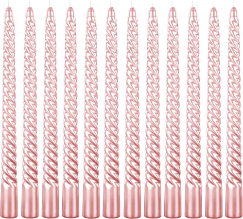 Miniatura 16 de Kandelo - Velas espiraladas cónicas de 8 pulgadas, 4 unidades, 5 horas, sin humo, vela larga, candelabros altos, para el hogar, cena, fiesta, boda
