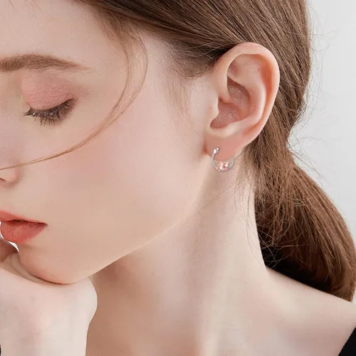 Miniatura 87 de VONALA Bonitos aretes de aro de plata de ley 925, regalos de cumpleaños para mujer