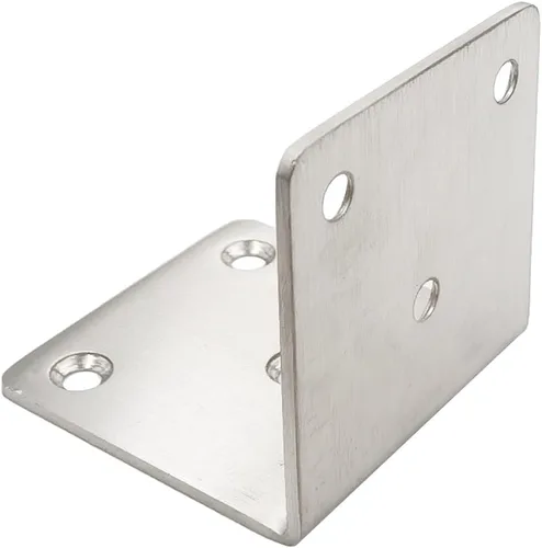 Miniatura 6 de Soportes de ángulo recto de 90 grados de acero inoxidable con tornillos en forma de L juntas placa 6 piezas
