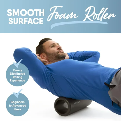 Miniatura 2 de MICRODRY Rodillo trasero de espuma de lujo para alivio muscular, rodillo para yoga, estiramiento, masaje firme de tejido profundo y liberación