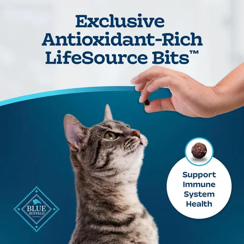 Miniatura 7 de Blue Buffalo Tastefuls Weight & Hairball Control Alimento seco natural para gatos adultos, bolsa resellable de 3 libras