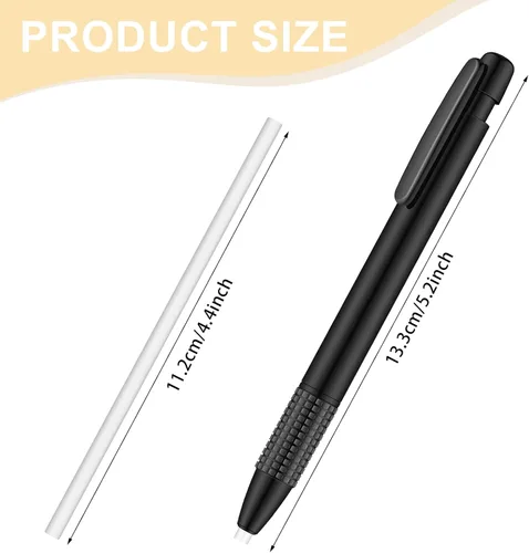 Miniatura 2 de Eersida Borrador retráctil y recambio mecánico de 0.150 in estilo bolígrafo para artistas, dibujo, pintura, estudiantes, profesores, adultos