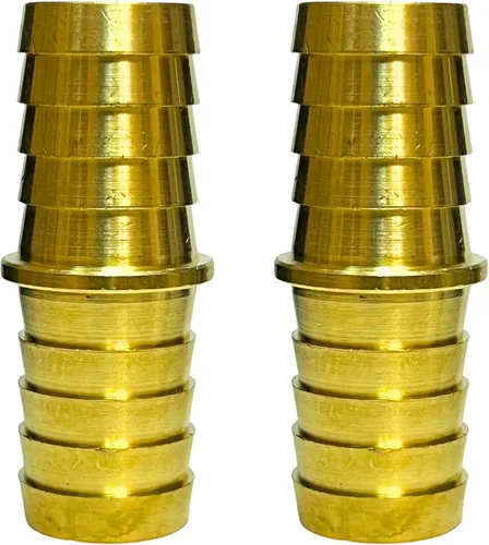 Miniatura 6 de 2 unids latón manguera de latón empalmador empalmador de 1 pulgada manguera de púas Unión Euqal acoplador de púas redondo adaptador de unión por CX