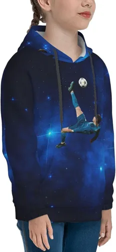 Miniatura 6 de Luja Dling Ronaldo #7 - Sudadera con capucha para adolescentes con bolsillo
