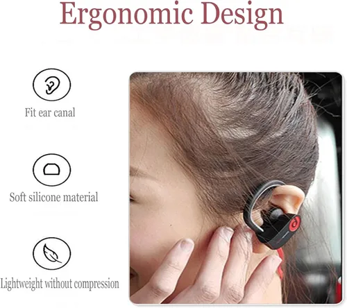 Miniatura 3 de 10pcs Negro Doble Brida Reemplazo Auriculares Silicona Auriculares EarTips 0.161 in Conector (Se adapta a PowerBeats 2 inalámbricos)