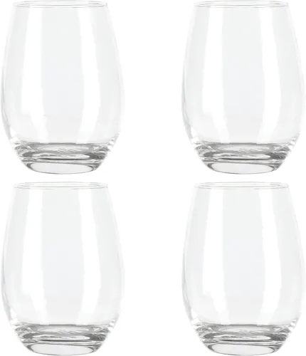 Miniatura 4 de Martha Stewart Farrow Juego de 4 copas de vino multiusos sin tallo de 18 onzas para vino tinto o blanco Copa de vino sin tallo de 18 oz