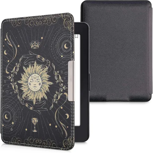 Miniatura 17 de kwmobile Funda compatible con Amazon Kindle PaperWhite - Funda para lector electrónico - Azul pez pequeño/azul claro/blanco