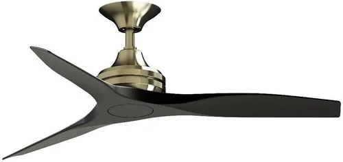 Miniatura 24 de Fanimation Spitfire - Ventilador de techo de 3 aspas, 12 pulgadas de alto y 48 pulgadas de ancho, acabado negro, color hoja de madera de whisky