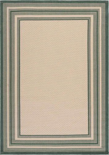 Miniatura 39 de SAFAVIEH Alfombra lavable al aire libre Courtyard Collection – 4' x 5'7", beige oscuro y beige, no desprende pelusa y fácil de limpiar, ideal