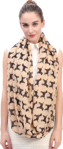 Miniatura 3 de Lina & Lily Labrador - Bufanda ligera con estampado de perro para mujer
