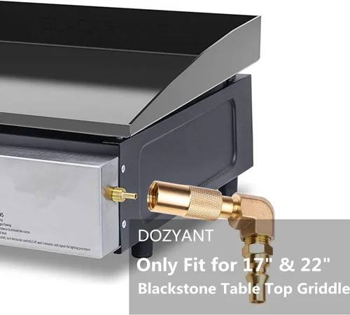 Miniatura 4 de DOZYANT Manguera de conexión rápida de propano RV de 12 pies con ajuste de conversión de codo para parrilla Blackstone de 17 pulgadas y 22 pulgadas