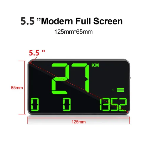 Miniatura 8 de SmartCoolous C90 5.5 pulgadas Universal HUD Head Up Display GPS Digital Velocímetro de alarma de sobrevelocidad Cansado conducción advertencia