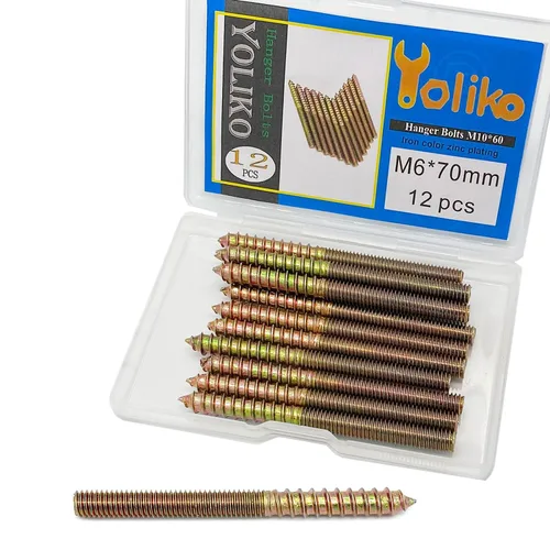 Miniatura 14 de Paquete de 30 pernos de percha M4 x 25 de 25mm (0.98") con cabeza doble de 4mm (0.16") para muebles