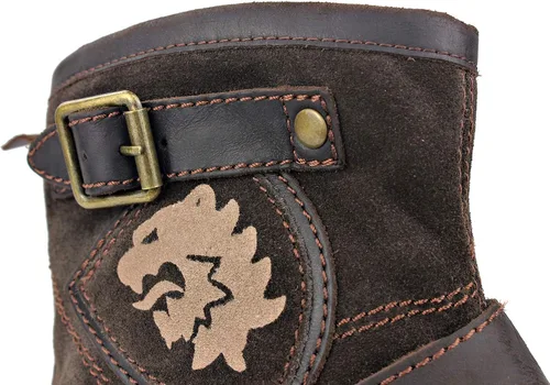 Miniatura 8 de OSSTONE Botas Moto para Hombre de Moda con Cremallera Botas de Cuero Chukka Casuales Estilo Retro OS-5008-1-DA1B1