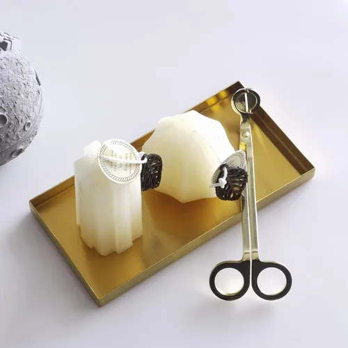 Miniatura 6 de Freelove Bandeja de Tocador de Metal Dorado con Lijado y Letras, Organizador de Perfumes, Soporte para Joyas, Plato para Maquillaje, Bandeja