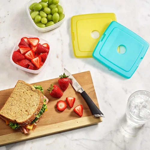 Miniatura 4 de Cool Coolers by Fit + Fresh, 4 Pack Slim Ice Packs, Space Saving Reusable Ice Packs for Lunch Boxes or Coolers Multicolor (paquete de 8)