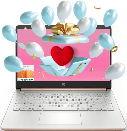 HP Laptop Essential, pantalla HD de 14", procesador Intel Celeron N4120, 8 GB de RAM, 64 GB eMMC, cámara web, HDMI, Wi-Fi, RJ-45, 1 año de Office