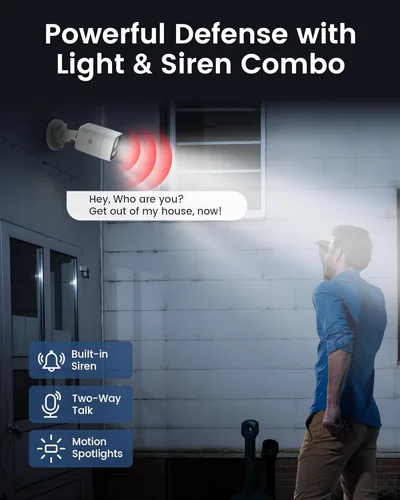 Miniatura 4 de Cámara de seguridad complementaria PoE de 5 MP, cámara CCTV con cable para interiores y exteriores con detección de humanos/vehículos, visión