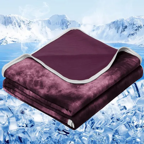 Miniatura 11 de inhand Manta refrescante (50 x 60 pulgadas), mantas refrescantes para personas que duermen con calor, absorbe el calor para mantener a los adultos