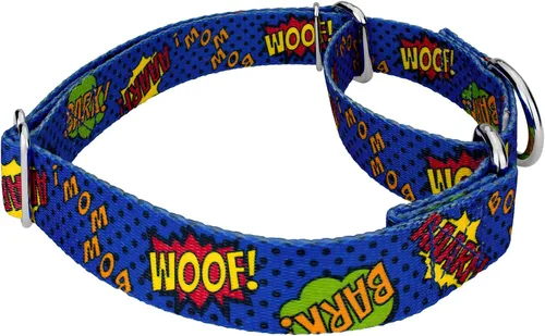 Miniatura 4 de Country Brook Petz - Collar y correa azul Super Dog Martingale - Colección Geek Chic con diseños para cualquier mega fan (1/2 pulgada, 2XS)