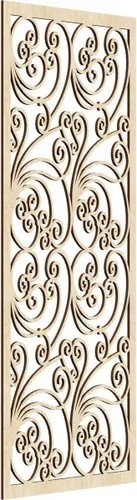 Miniatura 25 de 9 3/8"W x 24 3/8"H x 1/4"T Marilla Decorativos Paneles de Pared de Madera Calado, Abedul