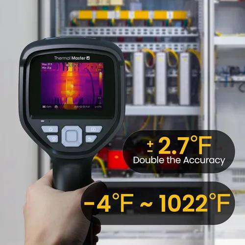 Miniatura 5 de Cámara térmica de mano Thermal Master, resolución 512×384 X³IR, cámara de imágenes térmicas con cámara visual de 2MP, pantalla IPS de 3.5" 640×480