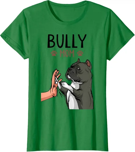 Miniatura 41 de American Bully Mom Cute Dog Mama Camiseta divertida para mujer, Blanco, S