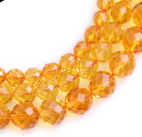 Miniatura 20 de GEM-Inside - Cuentas sueltas de cornalina roja naranja facetada de 0.236 pulgadas (0.236 in), cuentas de energía natural para hacer joyas, redondas