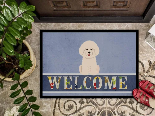 Miniatura 2 de Caroline's Treasures BB5656MAT Bichon Frise - Felpudo de bienvenida de 18 x 27 pulgadas, para interiores y exteriores, para entrada, antideslizante