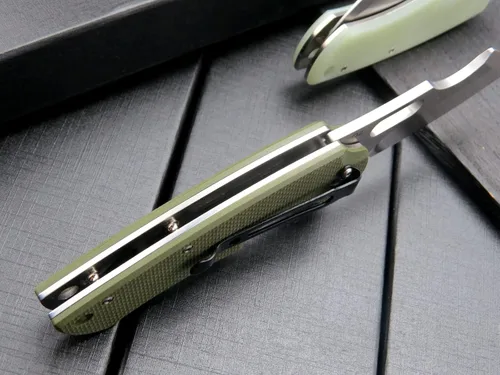 Miniatura 8 de Eafengrow Navajas de bolsillo D2 y mango G10, cuchillo plegable para acampar, mini cuchillo de bolsillo para exteriores, herramienta de Jade