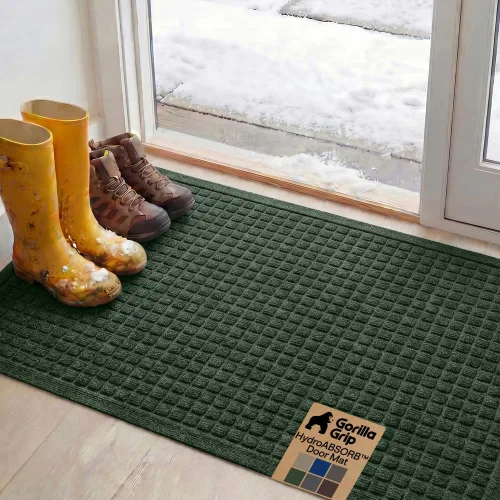 Miniatura 18 de GORILLA GRIP® HydroABSORB - Tapete ultra absorbente para puerta delantera y entrada exterior, atrapa la suciedad y la humedad, tapete de bienvenida