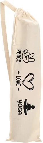 Miniatura 6 de Mayatra - Funda para esterilla de yoga orgánica grande, 100% algodón, ligera, lavable, con correa ajustable, unisex Liso