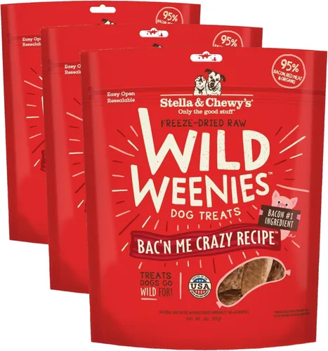 Miniatura 20 de Stella & Chewy's Golosinas para perros Wild Weenies crudas liofilizadas – Golosinas de entrenamiento con alto contenido de proteínas para perros
